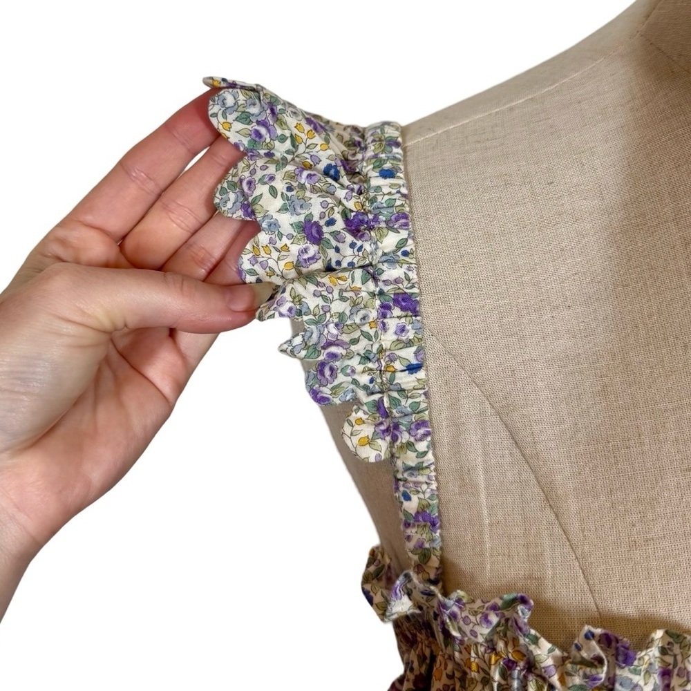 E T C Tiered Ruffle Flutter Scalloped Maxi Dress … - image 5